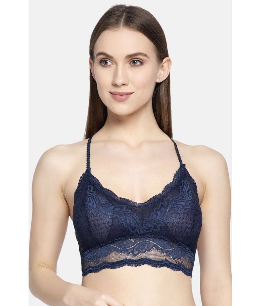     			PrettyCat Lace Removable Padding Women's Bralette Bra ( Blue )
