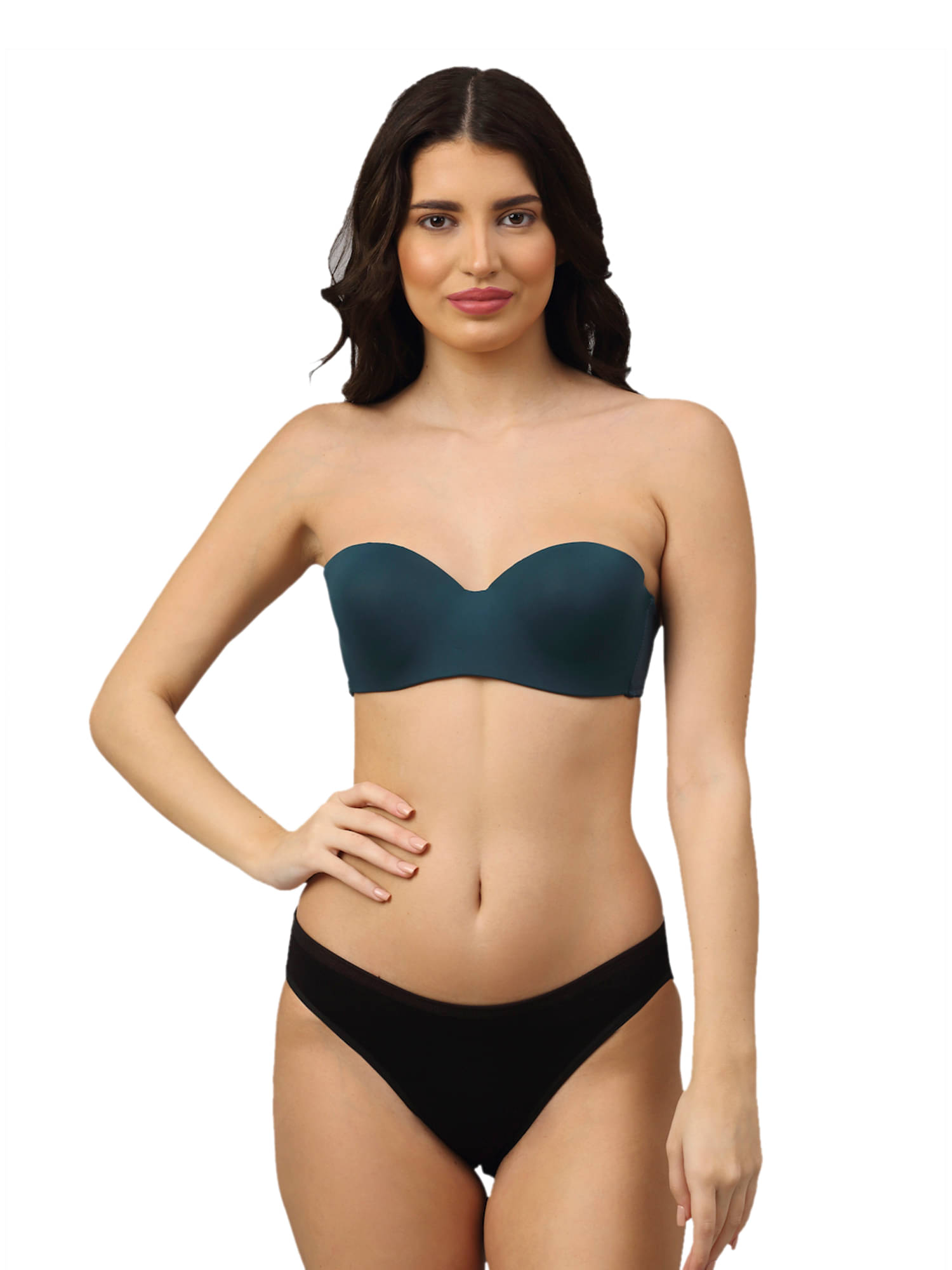     			PrettyCat Polyester Women's Bra & Panty Set ( Green )