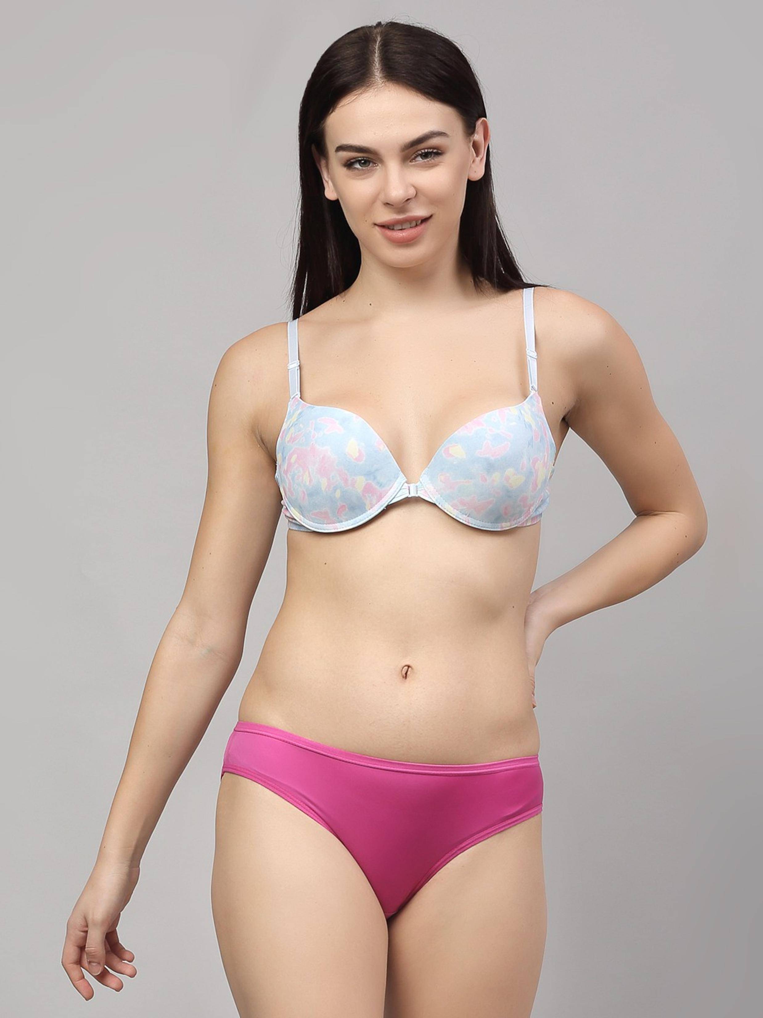     			PrettyCat Polyester Women's Bra & Panty Set ( Multicolor )