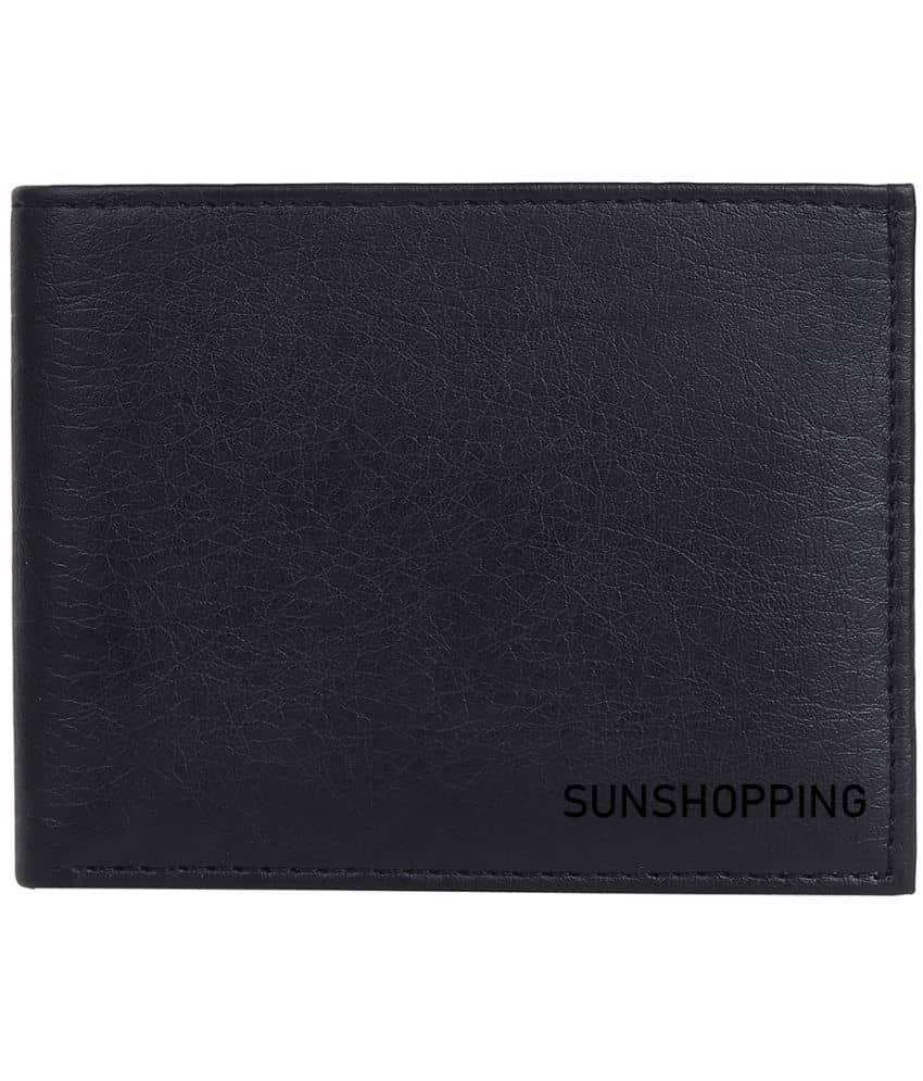 SUNSHOPPING - Black PU Men's Regular Wallet ( Pack of 1 ) - Handbags | Buy online on ZillyBuy