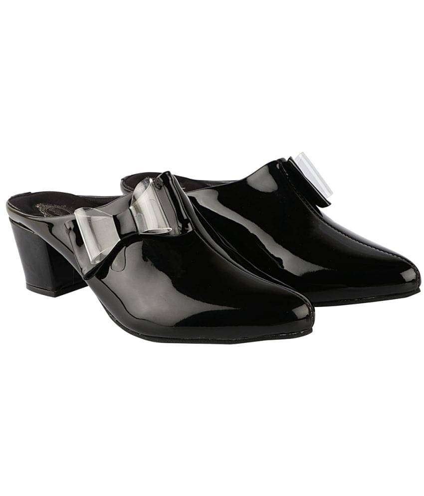 Shoetopia - Black Women's Mules Heels Shoetopia - Black Women's Mules Heels