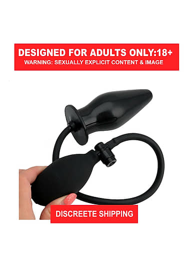 plug anal argentina Silicone Anal Plug Pump Inflatable Butt Plug Sex Toys For Adults Woman Anus  G Spot Stimulate Large Black Buttplug Anal Expander
