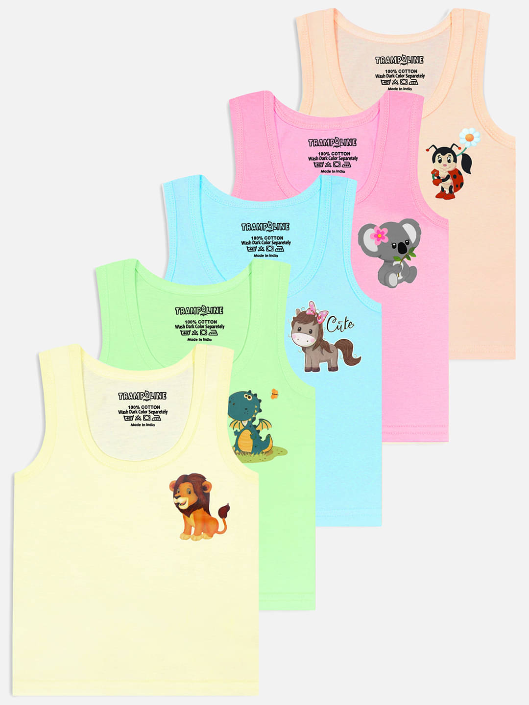     			Trampoline Pack of 5 Boys Cotton Blend ( Multicolor 1 )