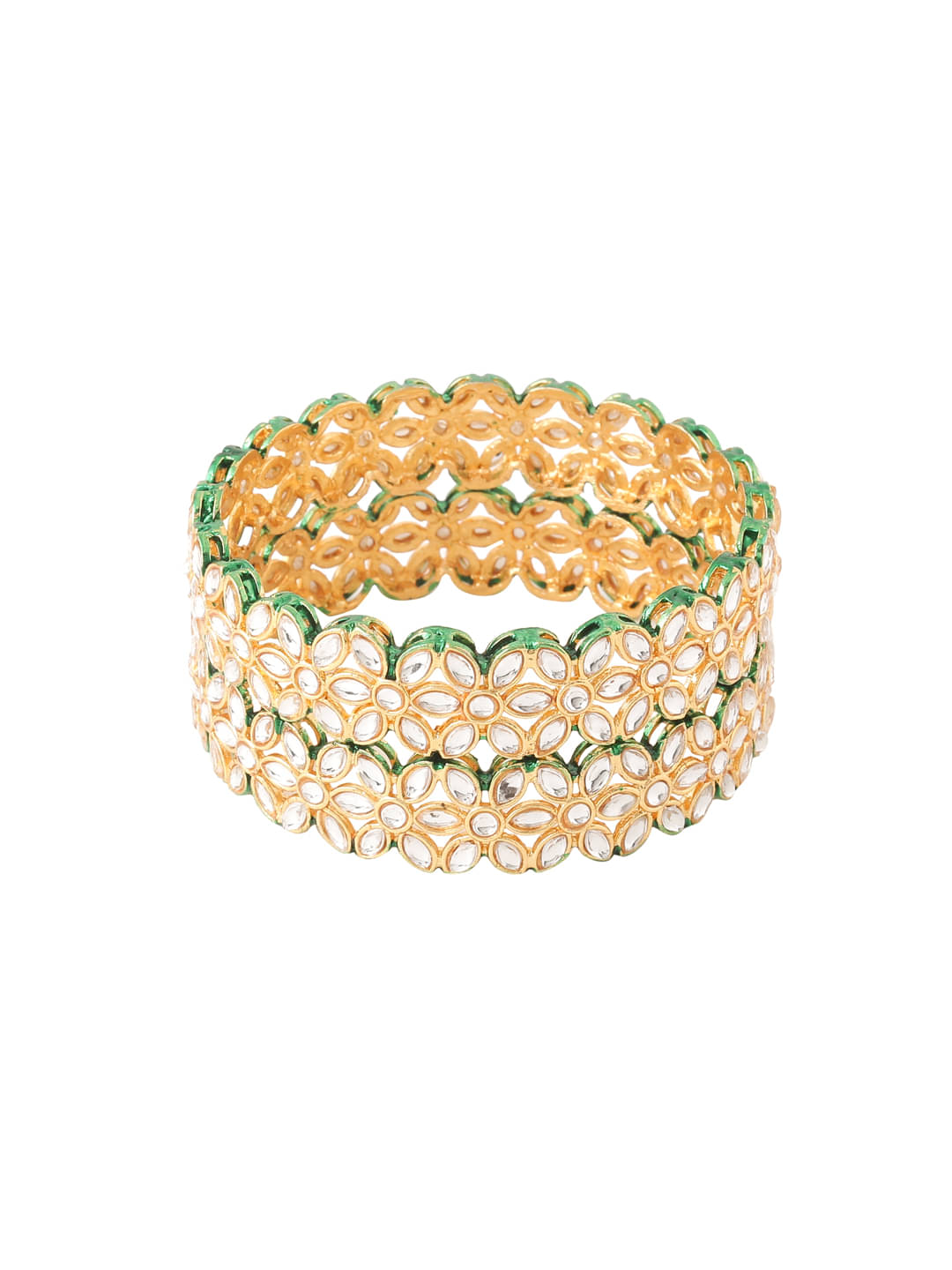    			VIRAASI - Gold Bangle Set ( Pack of 1 )