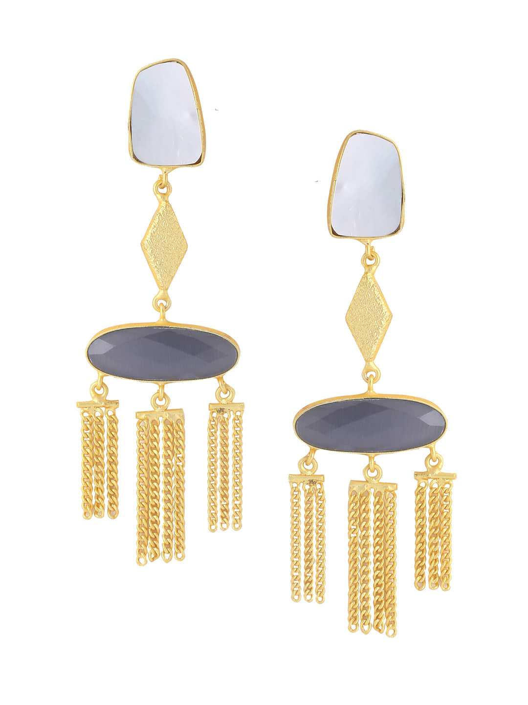VIRAASI - Gold Danglers Earrings ( Pack of 1 ) - Earrings | Buy online on ZillyBuy