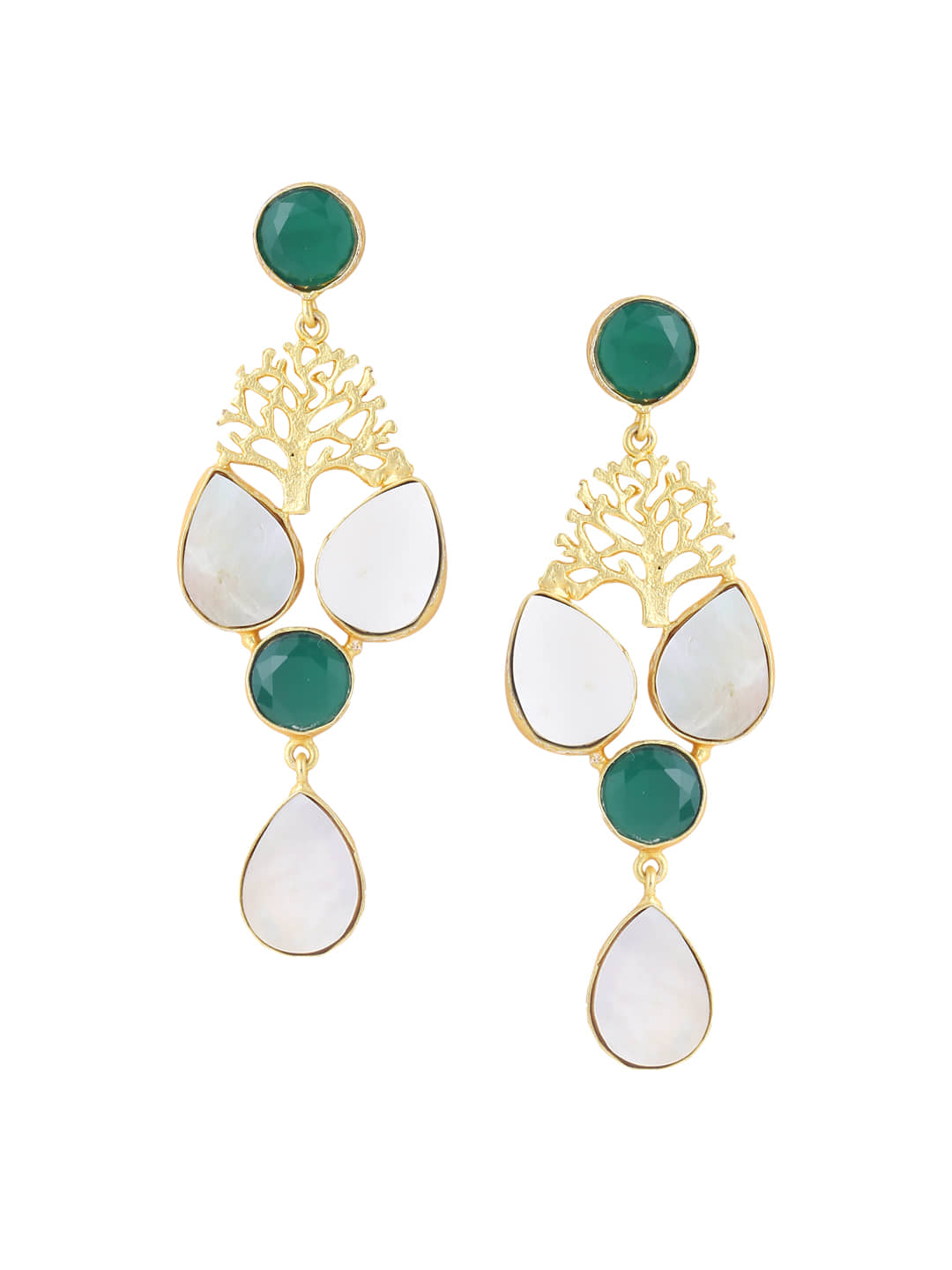 VIRAASI - Gold Danglers Earrings ( Pack of 1 ) - Earrings | Buy online on ZillyBuy