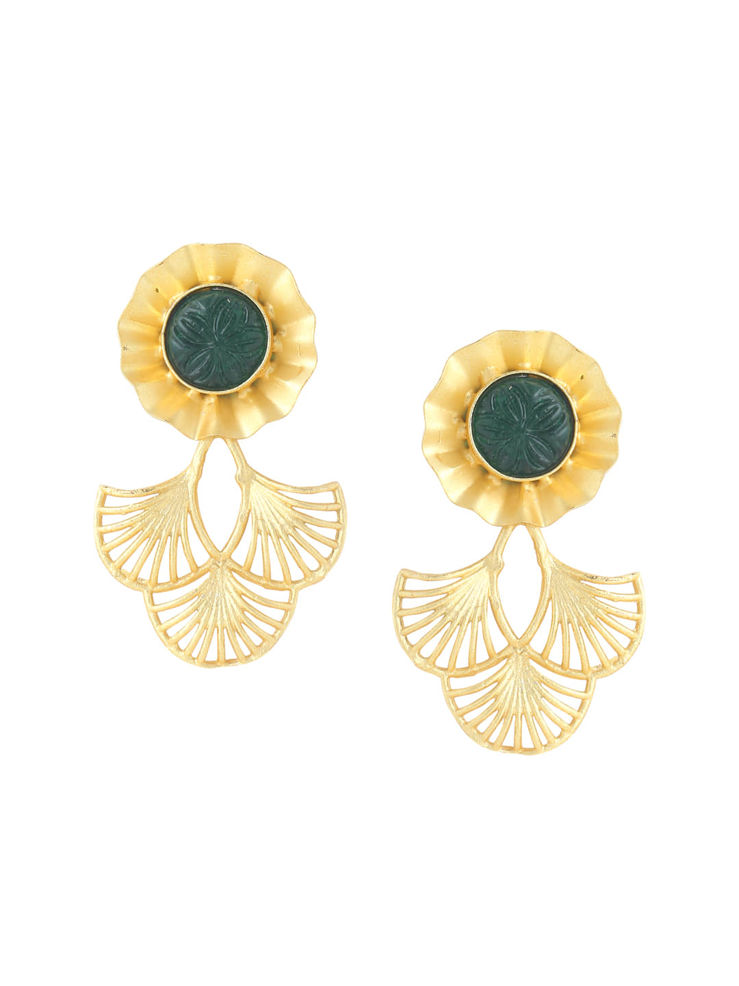 VIRAASI - Gold Drop Earrings ( Pack of 1 ) - Earrings | Buy online on ZillyBuy