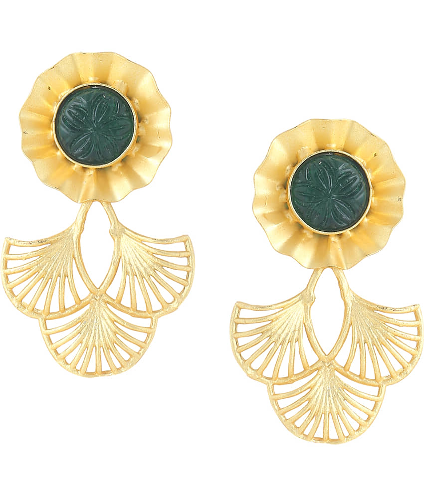 VIRAASI - Gold Drop Earrings ( Pack of 1 ) - Earrings | Buy online on ZillyBuy