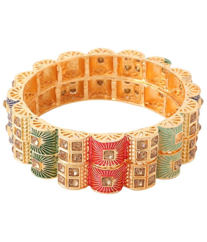 VIRAASI - Multicolor Bangle Set ( Pack of 1 ) VIRAASI - Multicolor Bangle Set ( Pack of 1 )