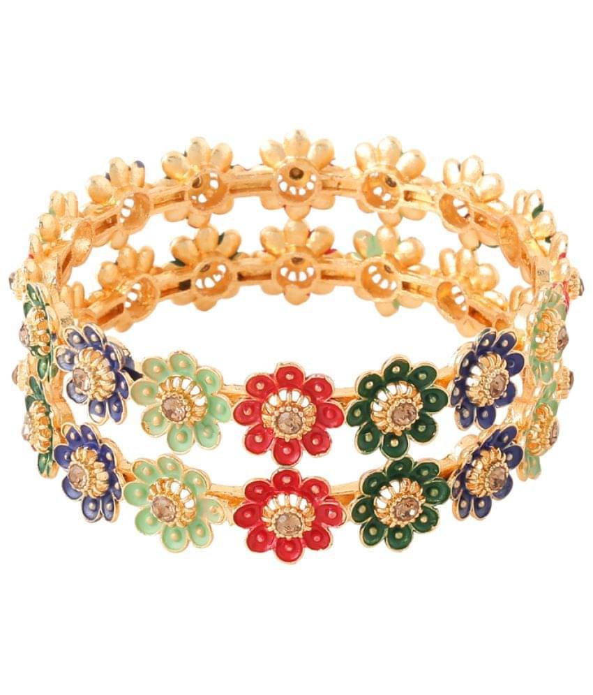     			VIRAASI - Multicolor Bangle Set ( Pack of 1 )