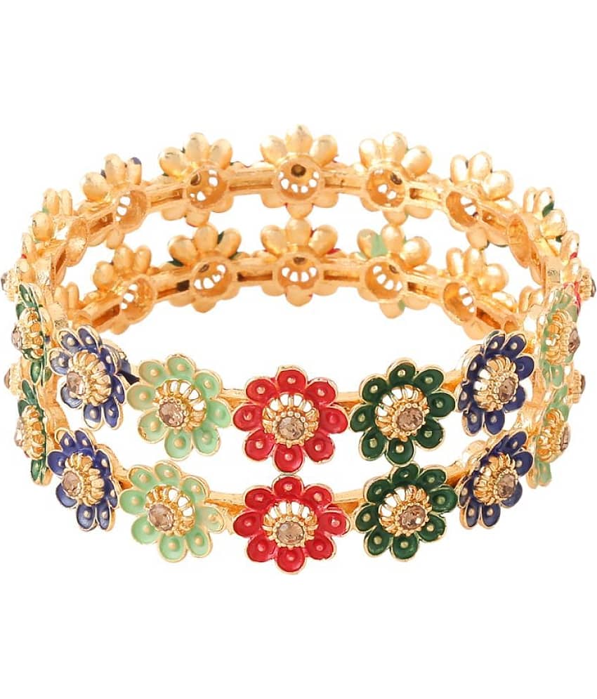 VIRAASI - Multicolor Bangle Set ( Pack of 1 ) - Bangles & Bracelets | Buy online on ZillyBuy