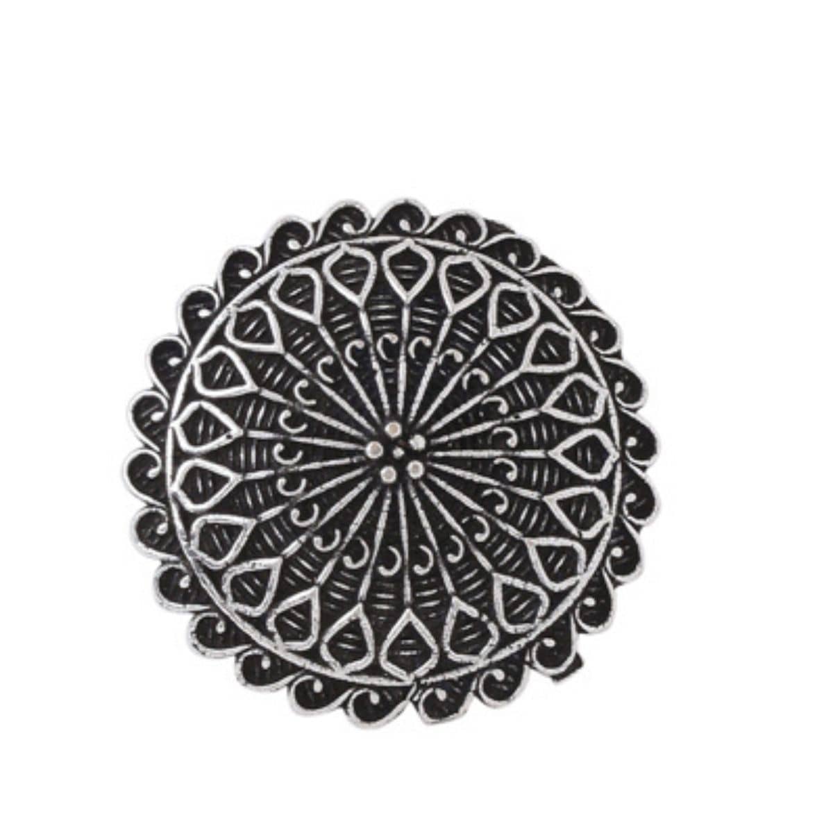 VIRAASI - Silver Contemporary Ring ( Pack of 1 )