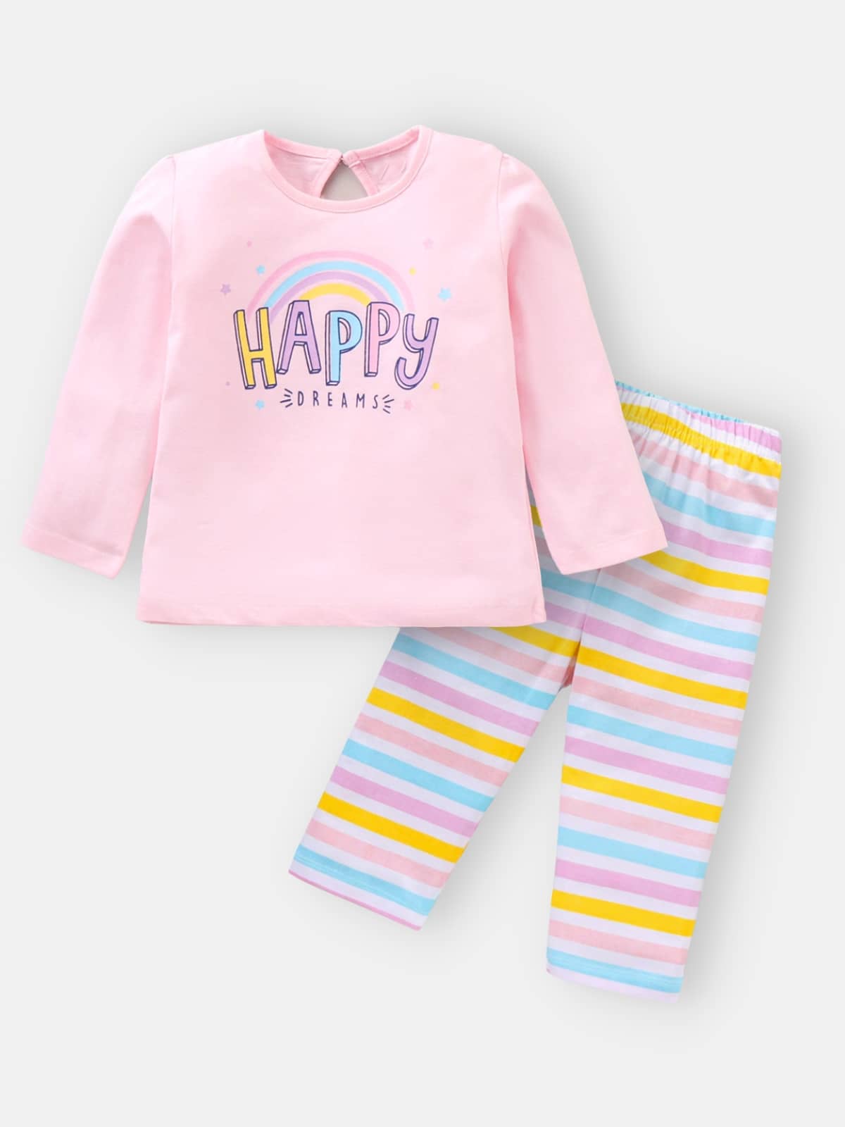 mustmom Pack of 1 Baby Girls Cotton Blend T-Shirt & Trouser ( Pink )
