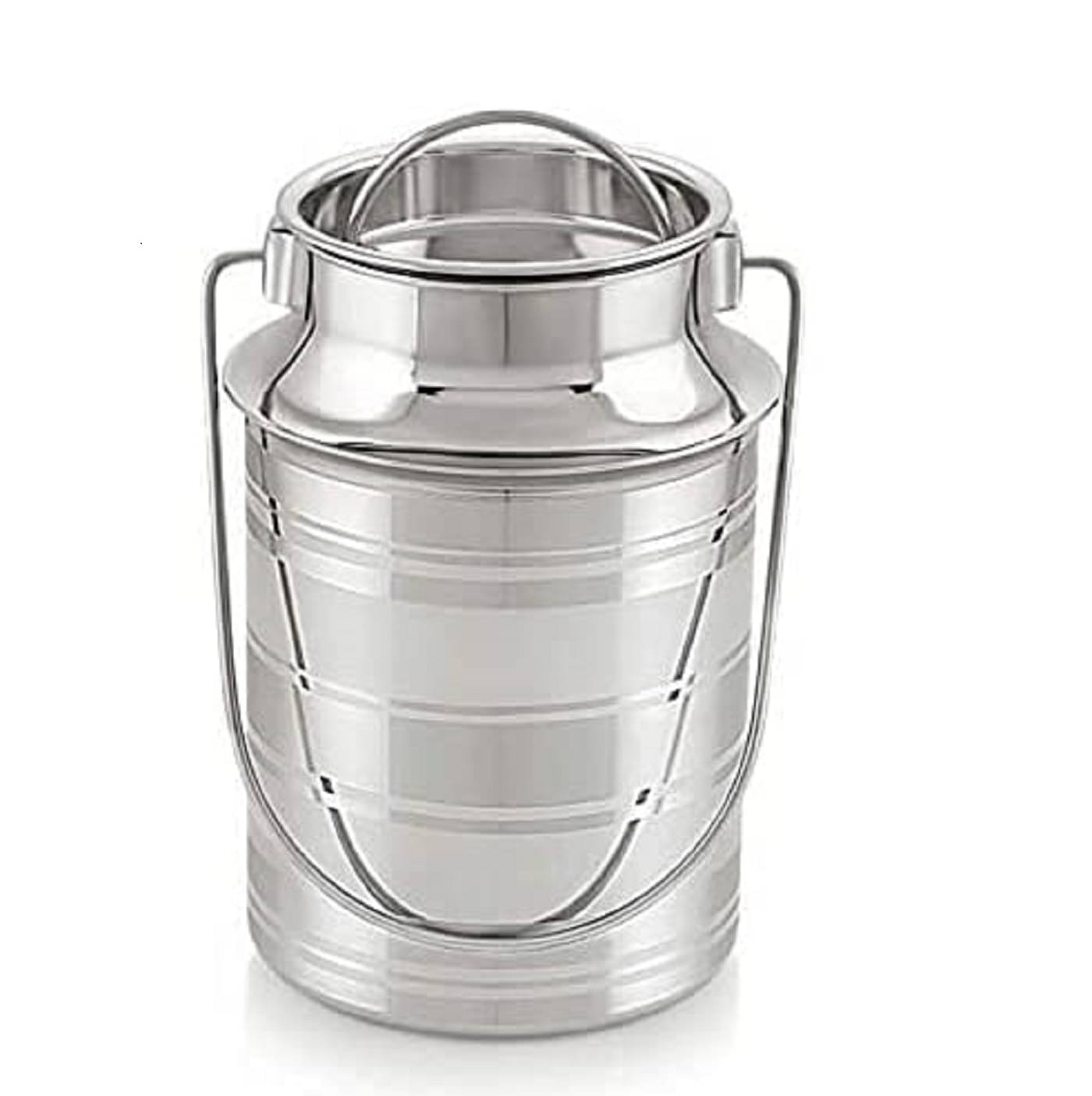     			AQUIRIOS - Steel Silver Milk Container ( Set of 1 )