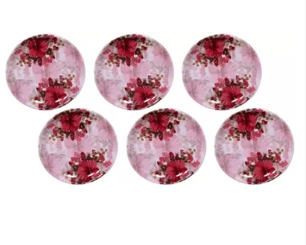     			Carnival 6 Pcs Melamine Multi Color Half Plate