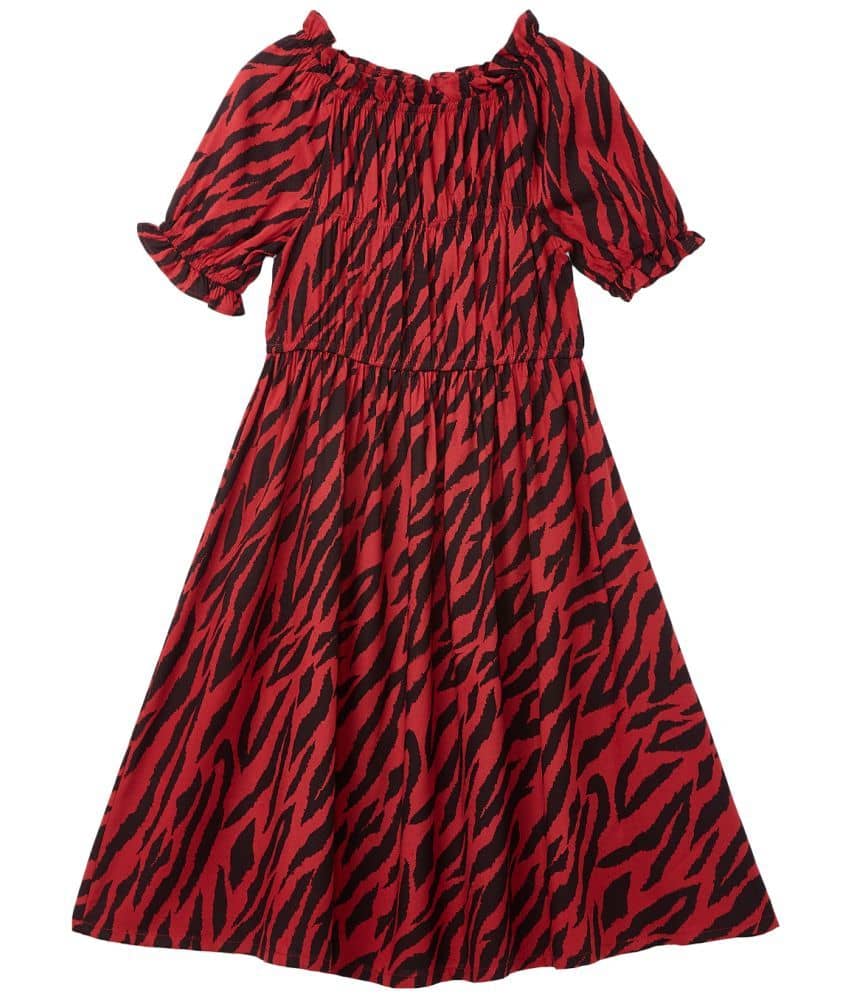 Cub Mcpaws Rayon A-line Dress For Girls ( Pack of 1 , Black )