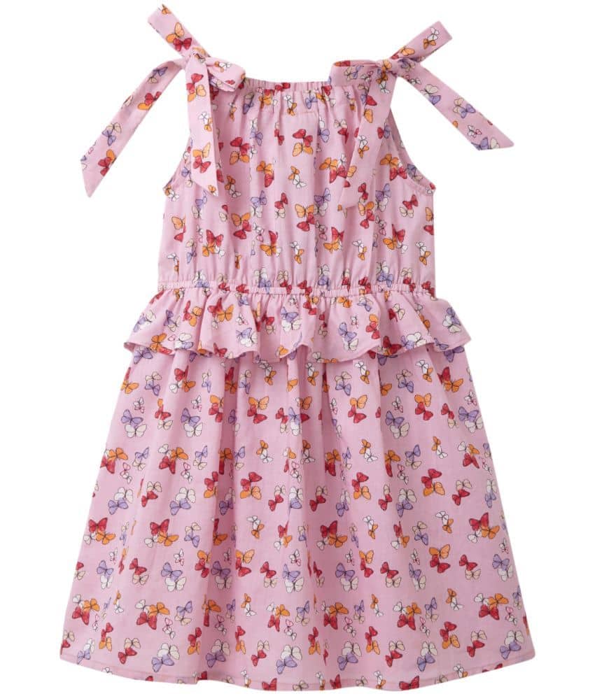 Cub Mcpaws Rayon Frock For Girls ( Pack of 1 , Pink )