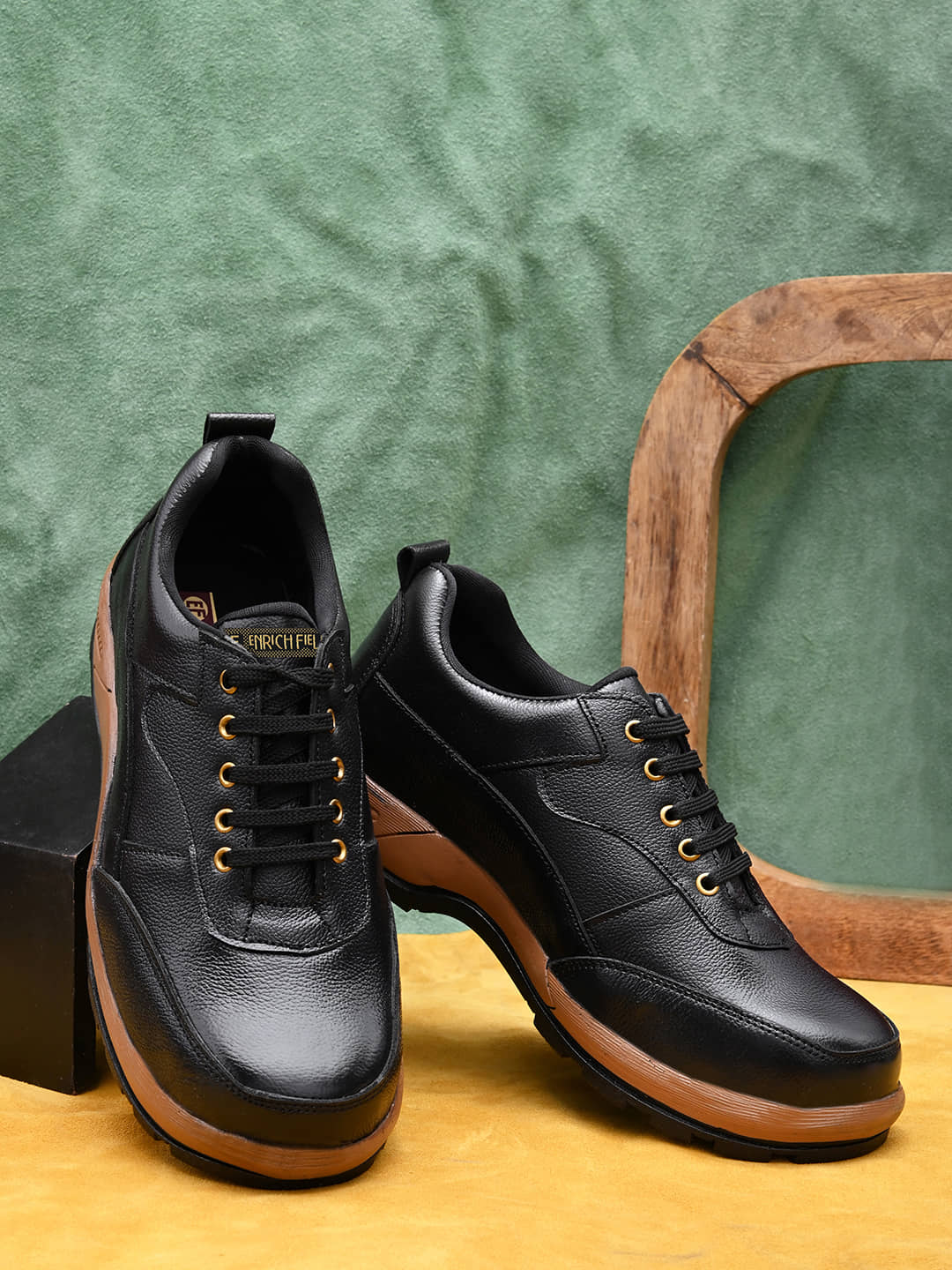 Enrich Field Mid Ankle Black Safety Shoes