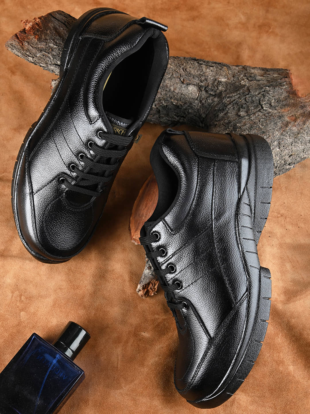 Enrich Field Mid Ankle Black Safety Shoes