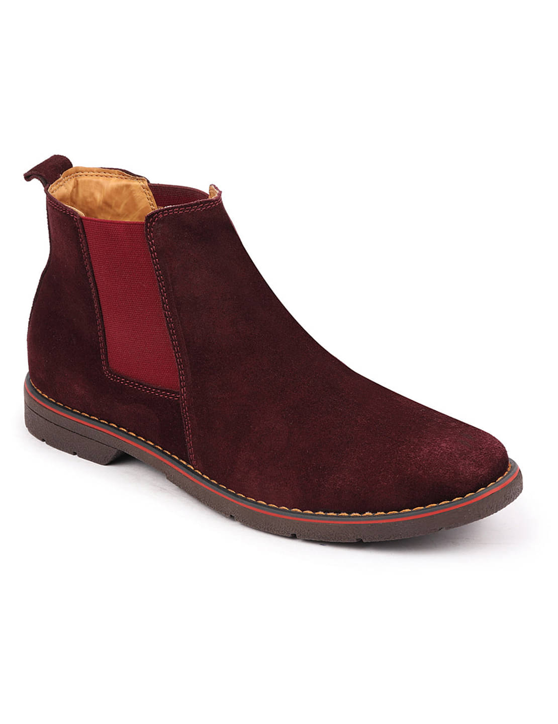 Fausto - Maroon Men's Chelsea Boots     			Fausto - Maroon Men's Chelsea Boots