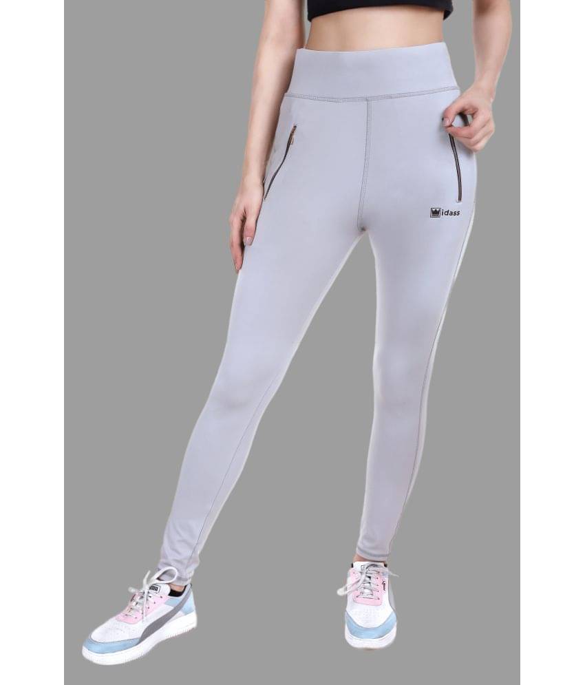     			IDASS - Lycra Slim Fit Light Grey Women's Tights ( Pack of 1 )