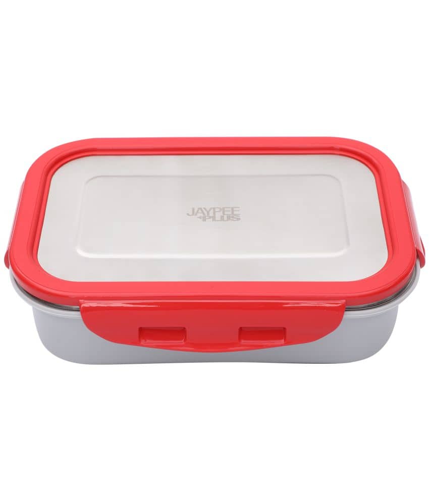 Jaypee Plus - Red Stainless Steel Lunch Box ( Pack of 1 )