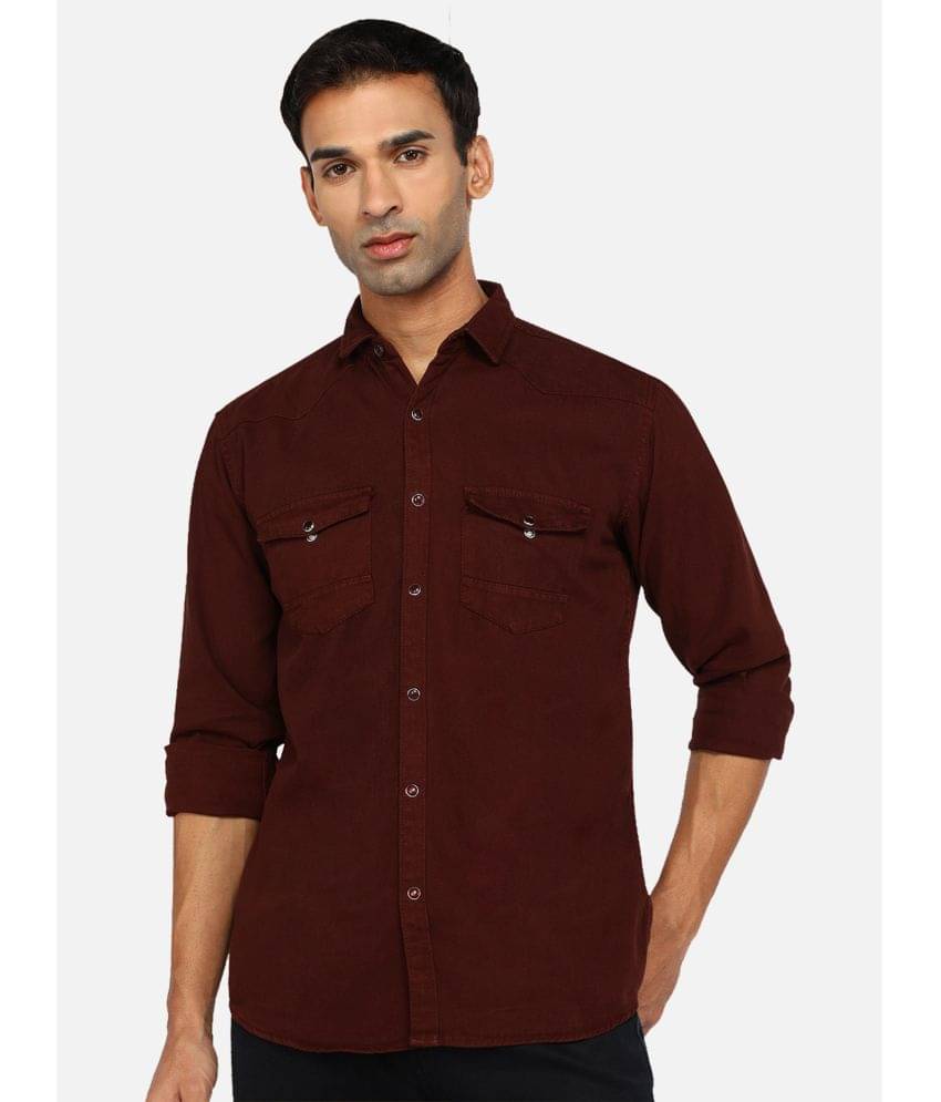     			Kuons Avenue - Brown Denim Regular Fit Men's Casual Shirt ( Pack of 1 )