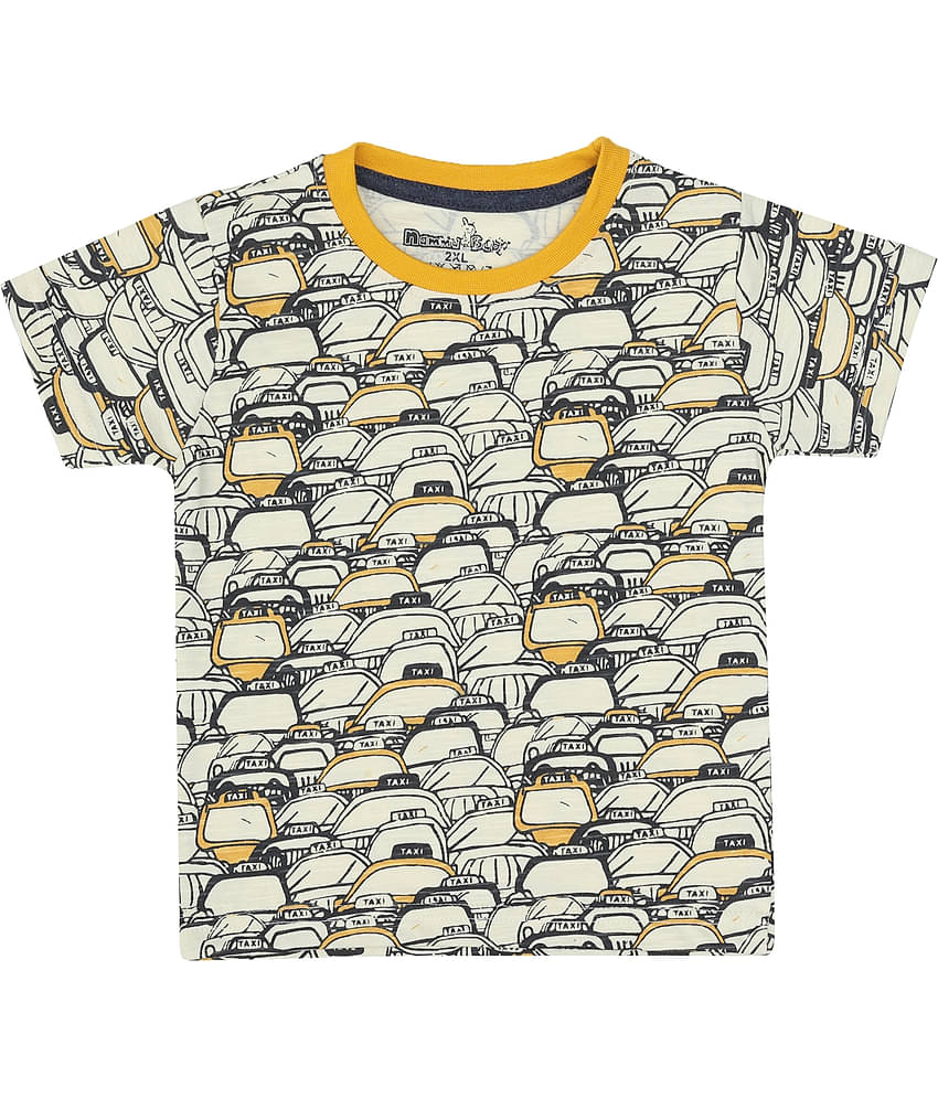 NammaBaby Pack of 1 Boys Cotton T-Shirt ( Orange )