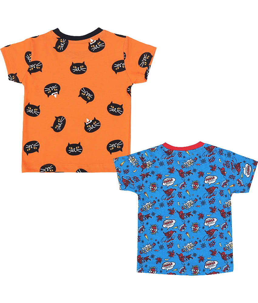 NammaBaby Pack of 1 Boys Cotton T-Shirt ( Orange )