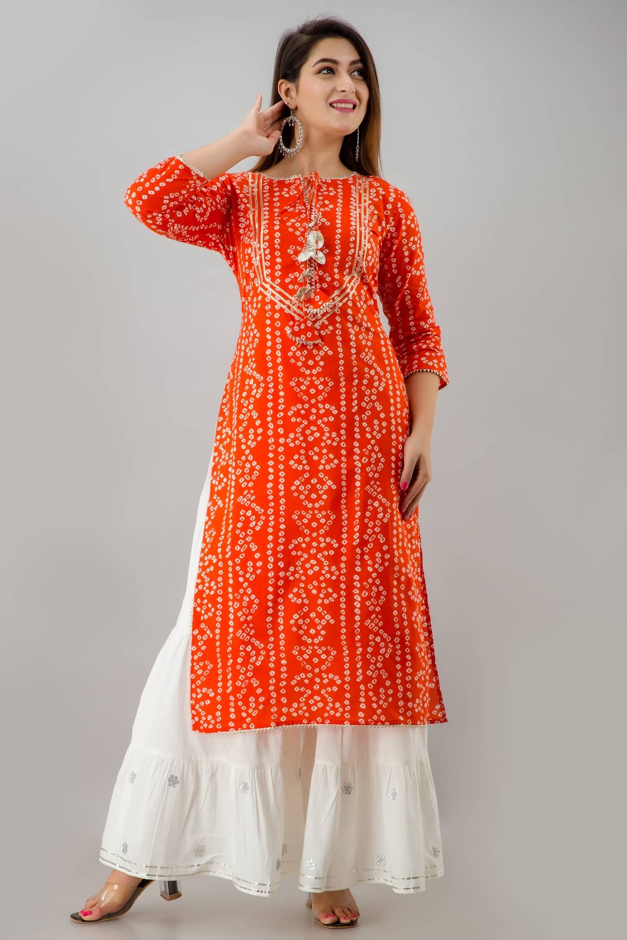 NeshamaKurti - Orange Rayon Women's Straight Kurti ( Pack of 1 ) - Kurtis, Tunics | Buy online on ZillyBuy