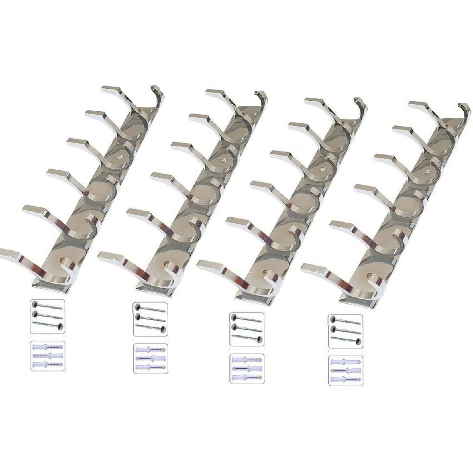 ONJECX Stainless Steel Primium Range 6 Pin Duck Cloth Hanger Wall Mounted Bathroom Cloth Hanger,Cloth Wall Hook,Door Hooks Rail for Hanging Keys,Clothes,Towel Khunti (Pack of 4) ( DHS064SS)