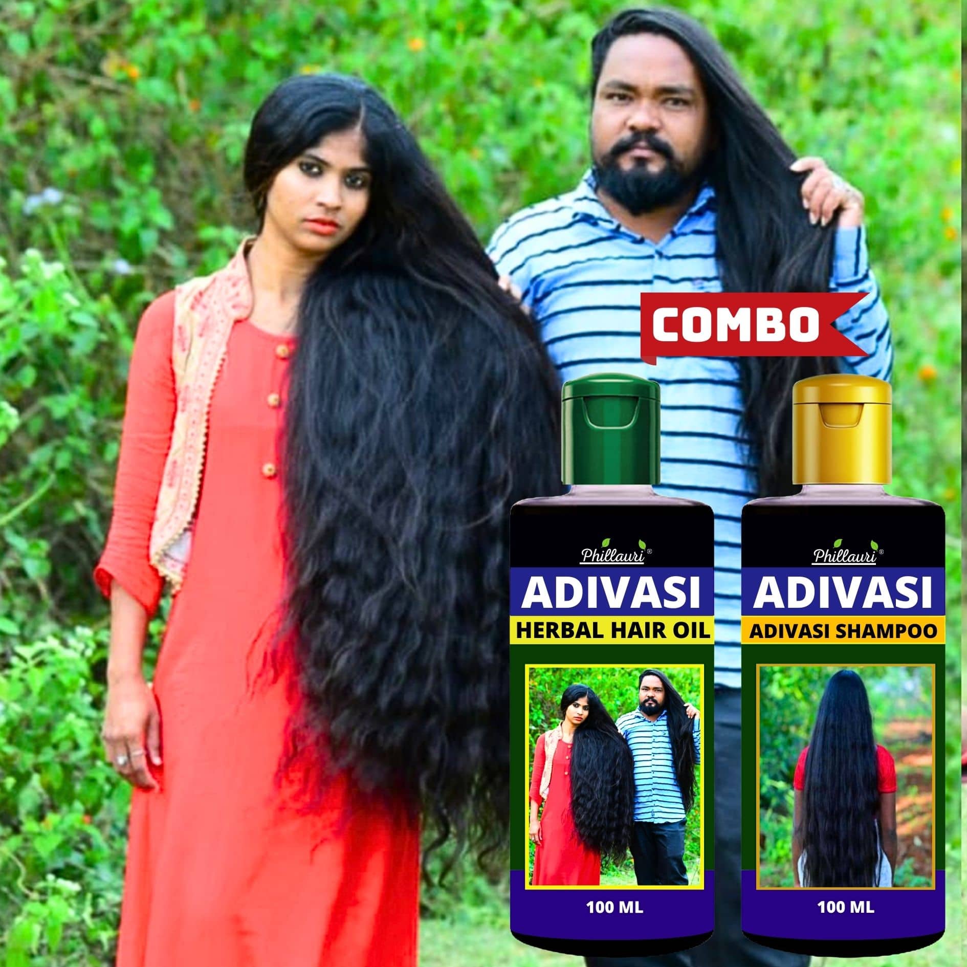 Phillauri Adivasi Ayurvedic Jadibuti And help to increses growth ( Hair Oil + Shampoo ) Combo kit