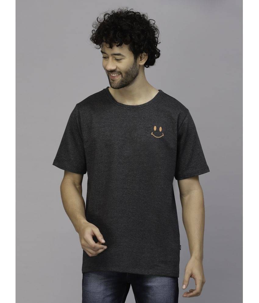 Rigo Pack of 1 100% Cotton Oversized Fit Men's T-Shirt ( Charcoal Grey ) Rigo Pack of 1 100% Cotton Oversized Fit Men's T-Shirt ( Charcoal Grey )