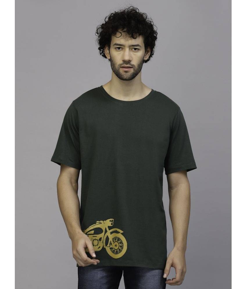 Rigo Pack of 1 100% Cotton Oversized Fit Men's T-Shirt ( Dark Green ) Rigo Pack of 1 100% Cotton Oversized Fit Men's T-Shirt ( Dark Green )