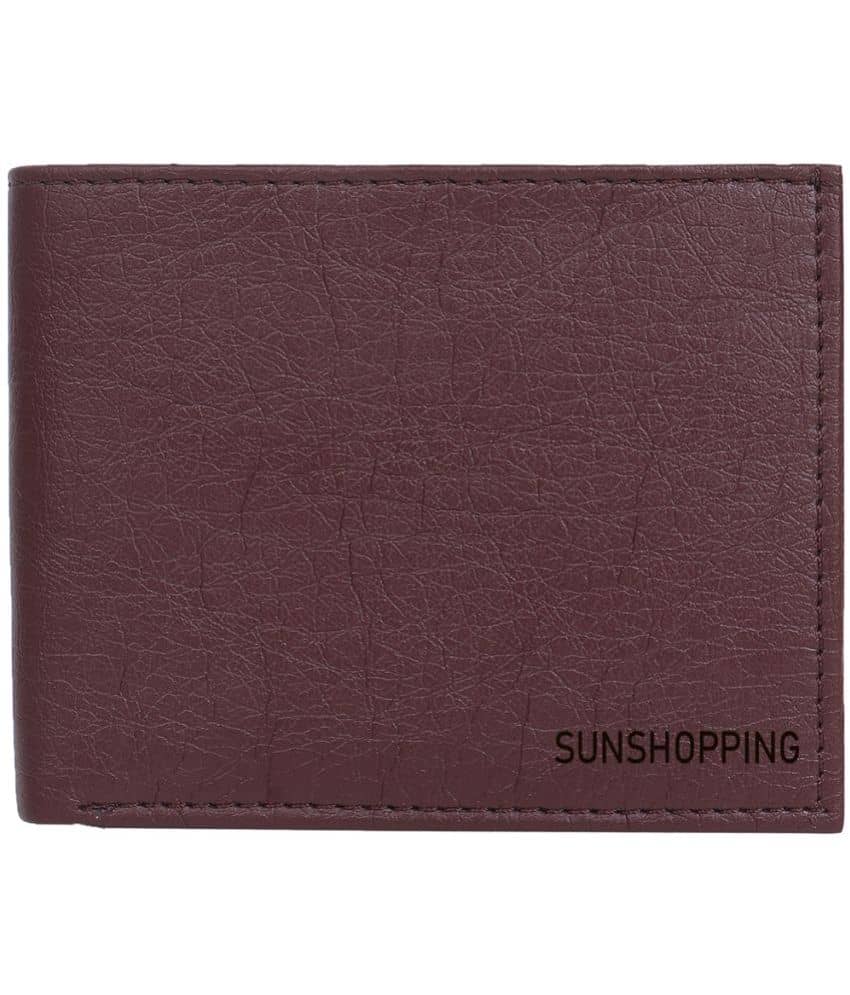 SUNSHOPPING - Brown PU Men's Regular Wallet ( Pack of 1 ) - Handbags | Buy online on ZillyBuy