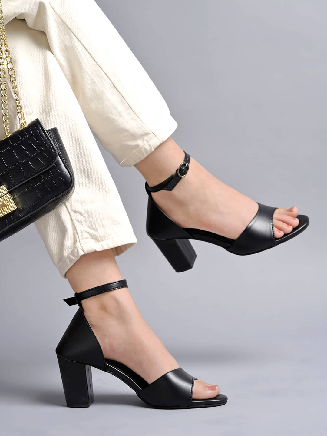 Shoetopia - Black Women's Sandal Heels Shoetopia - Black Women's Sandal Heels