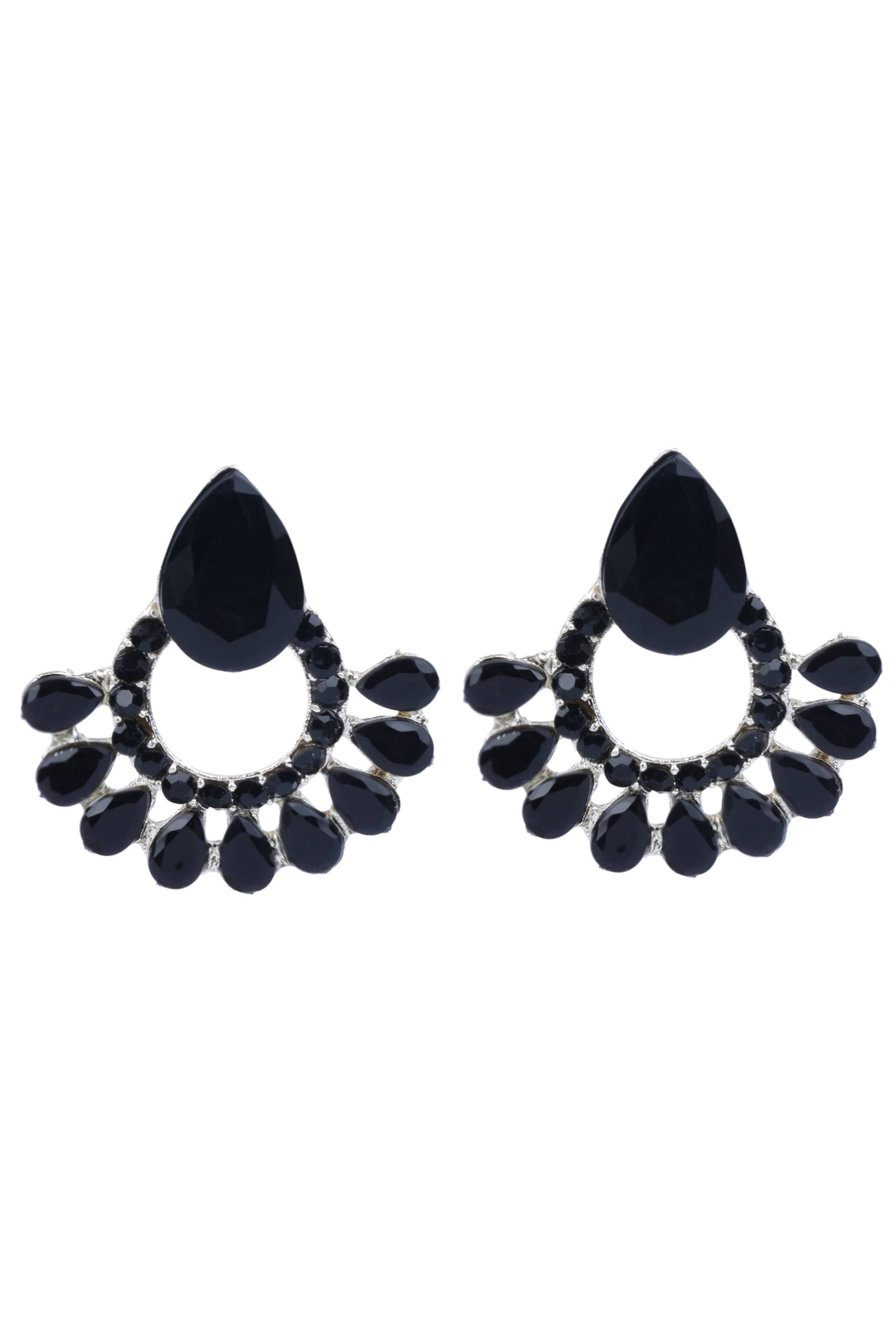     			Sunhari Jewels - Black Stud Earrings ( Pack of 1 )