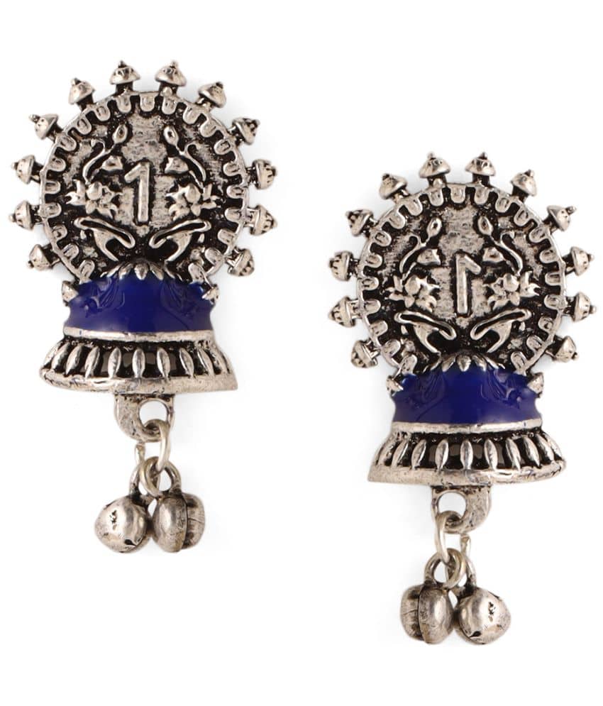 VIRAASI - Blue Stud Earrings ( Pack of 1 ) - Earrings | Buy online on ZillyBuy