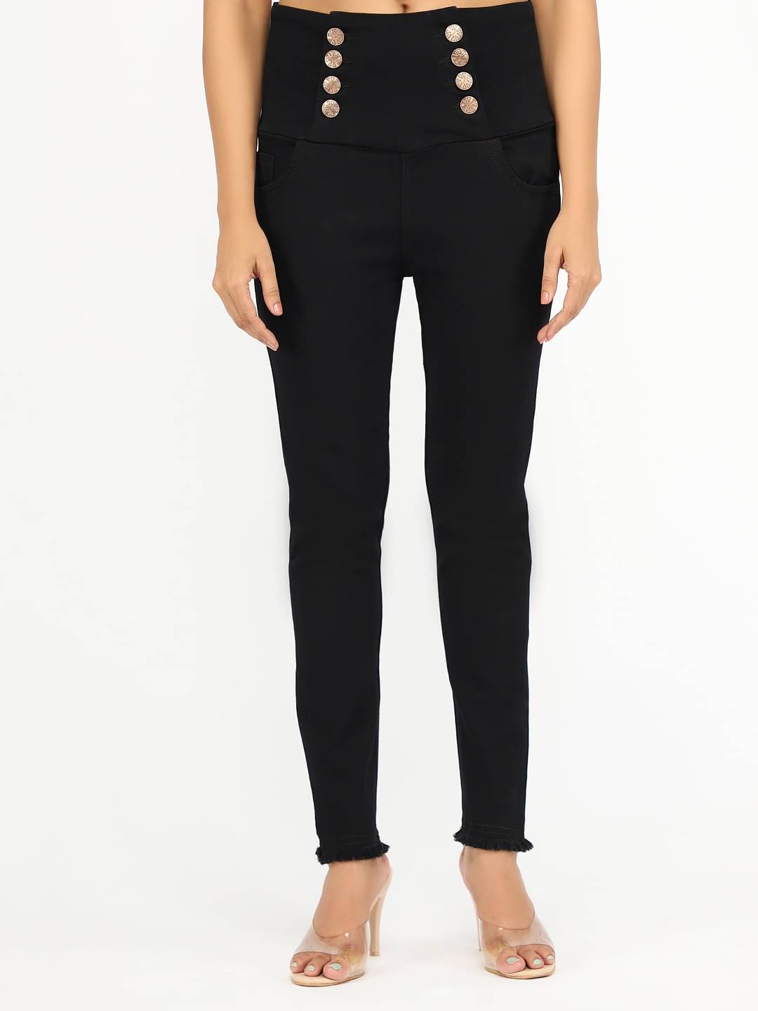     			AngelFab - Black Denim Skinny Fit Women's Jeans ( Pack of 1 )