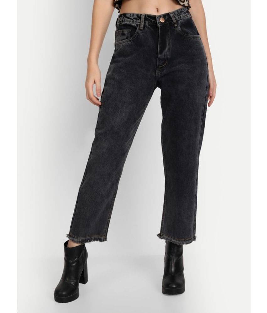     			AngelFab - Black Denim Straight Fit Women's Jeans ( Pack of 1 )