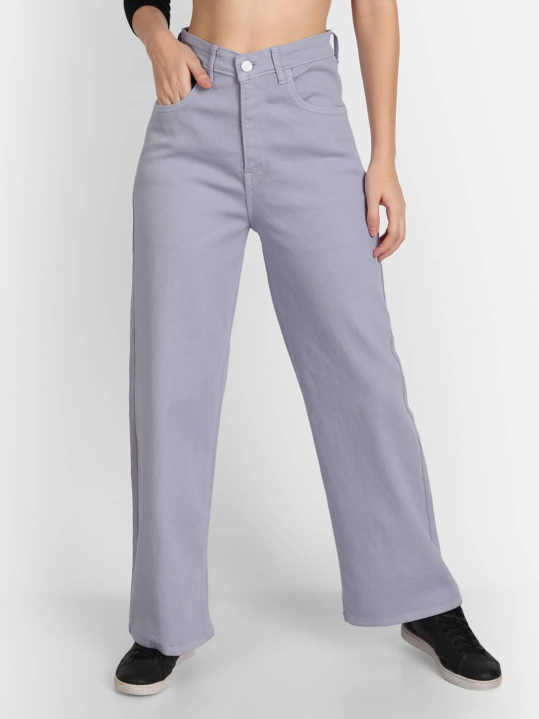     			AngelFab - Purple Denim Flared Women's Jeans ( Pack of 1 )