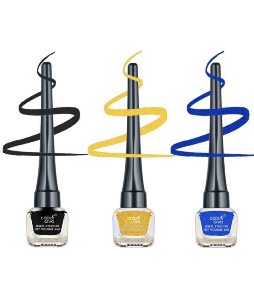 Color Diva - Multi Sheer Eye Liner Liquid ( Pack of 3 ) - Makeup - Eyes | Buy online on ZillyBuy