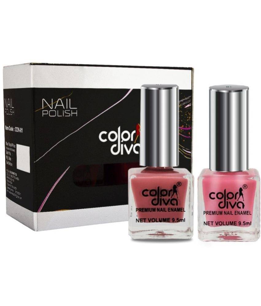     			Color Diva - Pink Glossy Nail Polish ( Pack of 2 )