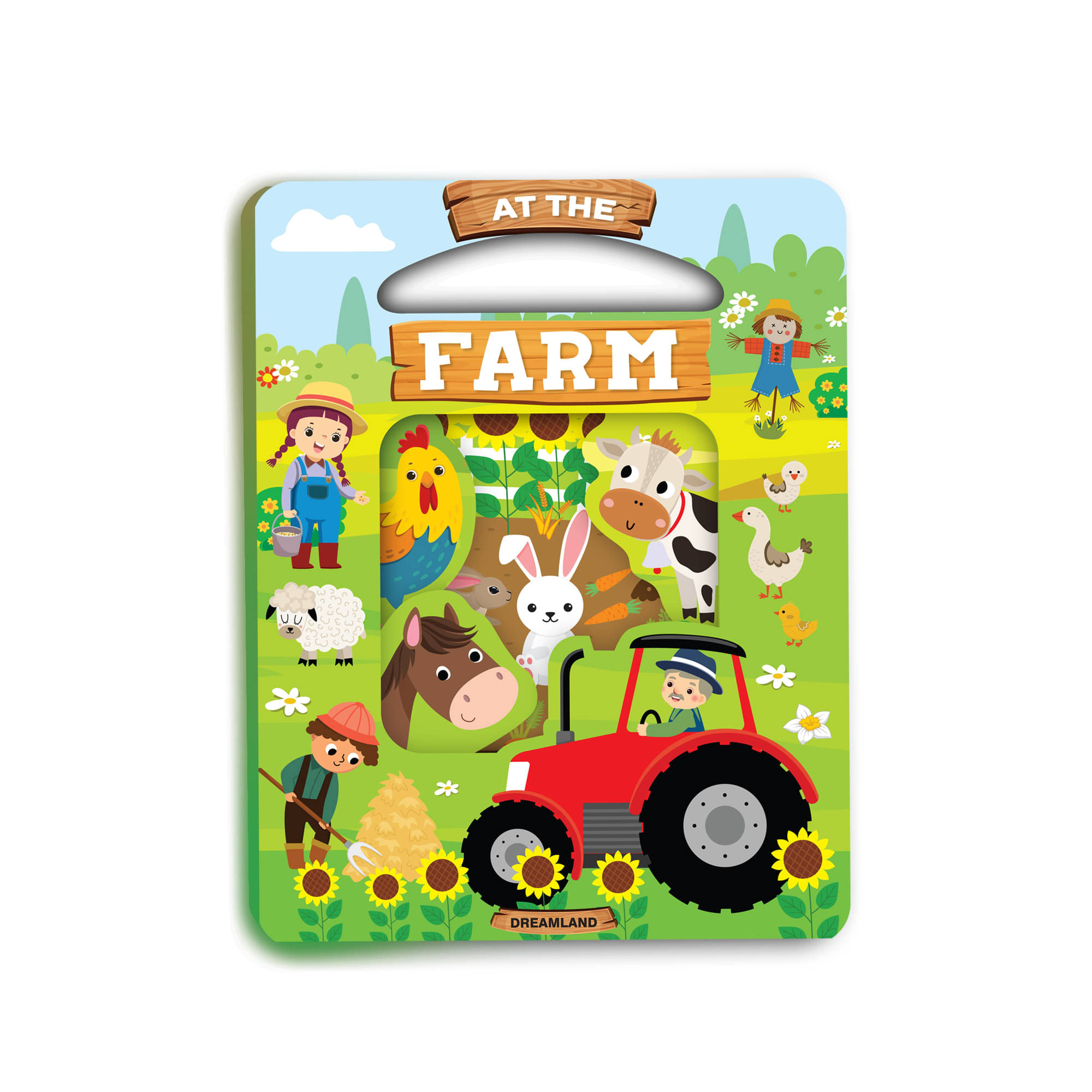     			Die Cut Window Board Book - At the Farm Picture Book for Children Educations Board Book for Kid Die-Cut Shape Board Books