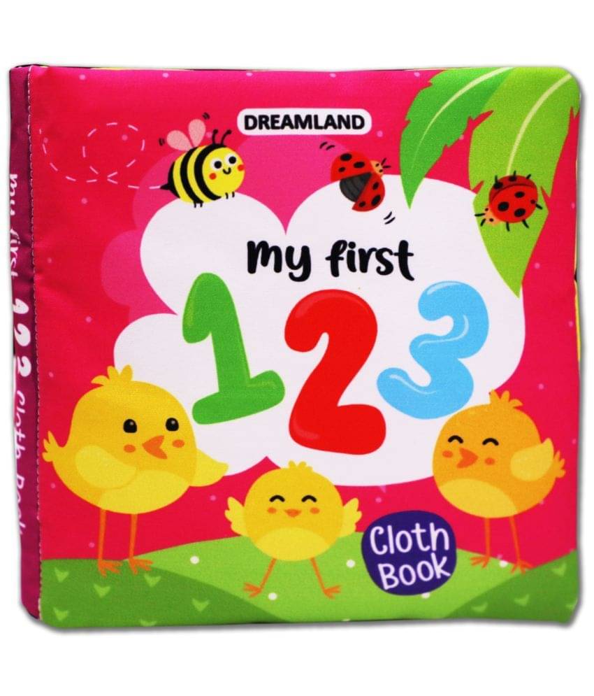 Dreamland Baby My First Cloth Book 123 with Squeaker and Crinkle Paper Cloth Books for Toddler Kids Early Development Cloth Book Learning Educational Baby Toys Soft Toys Gifts for Kids Dreamland Baby My First Cloth Book 123 with Squeaker and Crinkle Paper Cloth Books for Toddler Kids Early Development Cloth Book Learning Educational Baby Toys Soft Toys Gifts for Kids