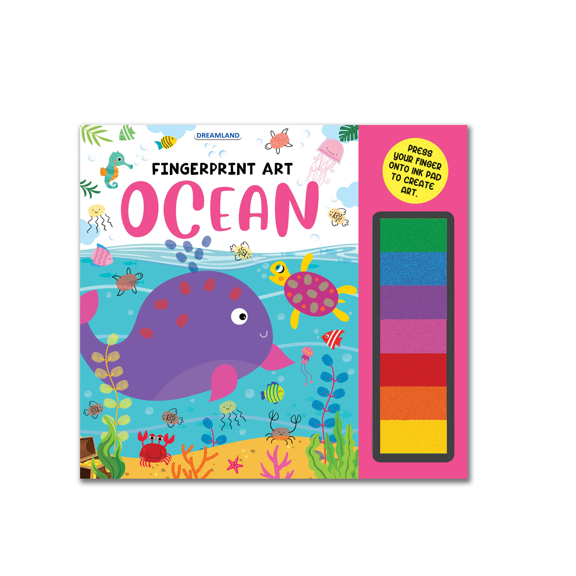     			Fingerprint Art Activity Book for Children - Ocean with Thumbprint Gadget : Pick and Paint Coloring Activity Book For Kids Fingerprint Colouring Book for Kid