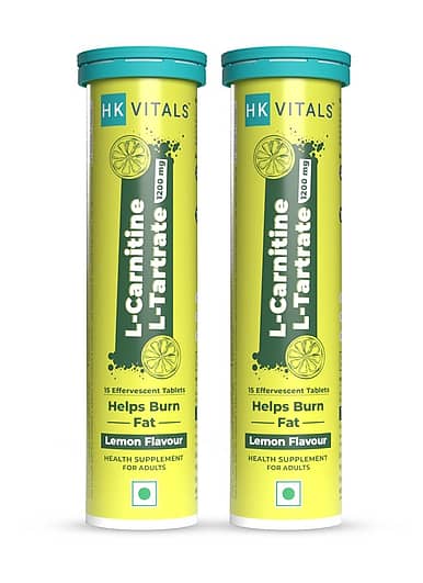 l carnitine healthkart HealthKart HK VITALS L-Carnitine L-Tartrate 1200 mg( Lemon) 30 no.s Fat Burner Tablet Pack of 2