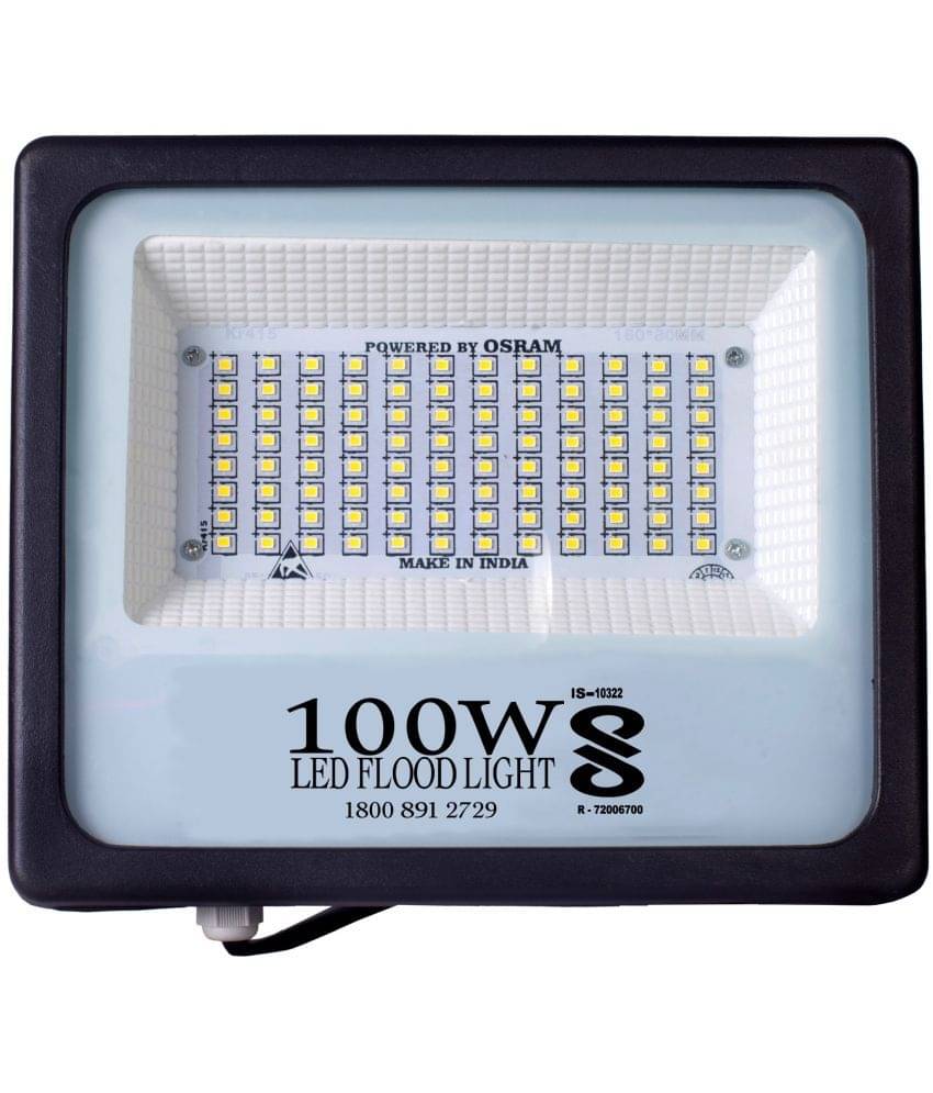 Keshvas 100W BIS Approved LED Halogen Flood Flood Light Cool Day Light - Pack of 1 Keshvas 100W BIS Approved LED Halogen Flood Flood Light Cool Day Light - Pack of 1