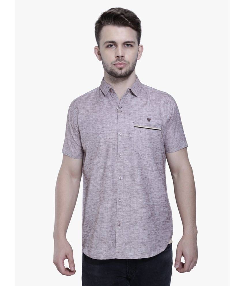 Kuons Avenue - Brown Linen Slim Fit Men's Casual Shirt ( Pack of 1 ) Kuons Avenue - Brown Linen Slim Fit Men's Casual Shirt ( Pack of 1 )