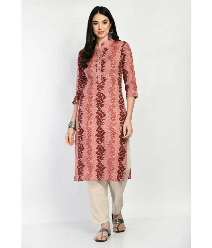 MAURYA 100% Cotton Printed Straight Women's Kurti - Multicolor ( Pack of 1 ) MAURYA 100% Cotton Printed Straight Women's Kurti - Multicolor ( Pack of 1 )